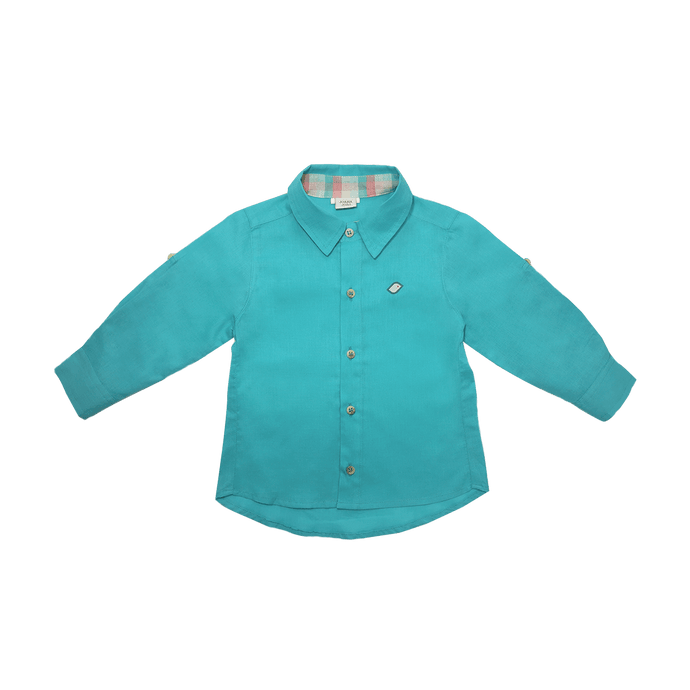 Camisa Social Em Voile Verde-1053077