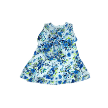 Carregar imagem no visualizador da galeria, Vestido Floral Aquarela Azul Estampado-1052104
